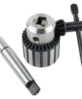 Heavy Duty Drill Chuck One Thirty Second To Five Eighth Inch With MT2 JT3 Shank, keyed chuck with wrench
