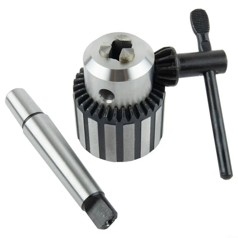 Heavy Duty Drill Chuck One Thirty Second To Five Eighth Inch With MT2 JT3 Shank, keyed chuck with wrench
