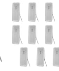 Tough As Nails White Surface Mount Fire Extinguisher Box With Snag Free Break Bar Lid Fits 20 Pound Cylinders, multiple angles.