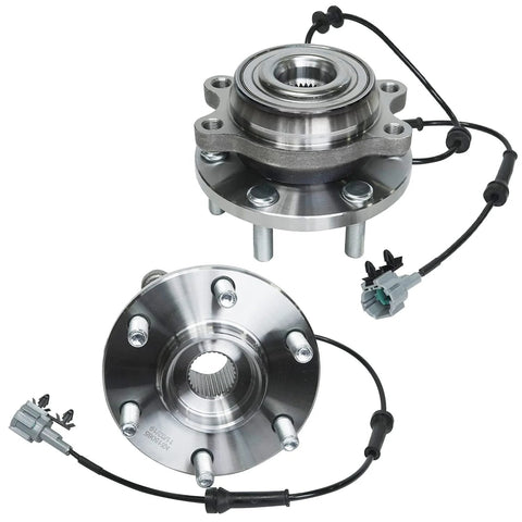 4WD Front Wheel Hub Bearing Kit For 2005-2019 Nissan Frontier, 2005-2012 Pathfinder, 2005-2015 Xterra , Includes 2 Front Hub Assemblies