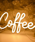 Coffee Neon Light Sign USB Powered Wall Or Table Decor For Home Kitchen Cafe Bar Warm White 11.8 Inch By 6.69 Inch