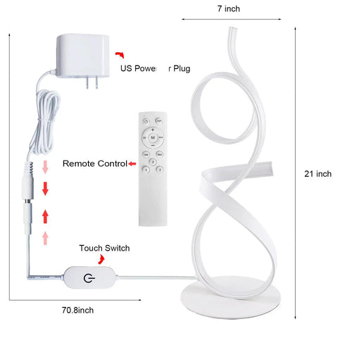 21.6 Inch Modern Knight Design Table Lamp With Remote, Three Color Light Modes And Dimmable Brightness, Frosted Finish, with remote