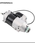 Starter Motor Swap For Outboard Engines 115 150 200 225 250 F115 LF250TXR Direct OEM Replacement Part Numbers 63P-81800-00-00 6BR-81800-00-00 6BR-81800-01-00, showing silver casing and black components.