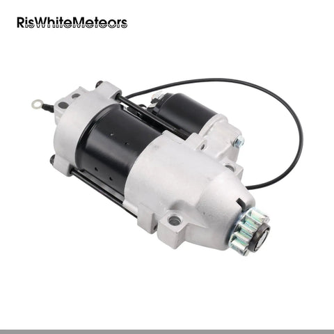 Starter Motor Swap For Outboard Engines 115 150 200 225 250 F115 LF250TXR Direct OEM Replacement Part Numbers 63P-81800-00-00 6BR-81800-00-00 6BR-81800-01-00, showing silver casing and black components.