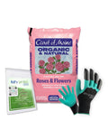 Roses And Flower Planting Soil That Keeps Your Blooms Poppin With Moisture Control 20 Qt Includes My Garden Pool 7 In 1 Soil Test Strips 20 Ct And Claw Gardening Gloves