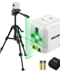 Self Leveling Laser Level With Tripod For Easy DIY Picture Hanging And Tile Installations Green Cross Line Laser For Home Renovation 110 Degree Horizontal And Vertical Beams Includes Carry Pouch And Battery