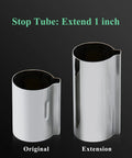 Stop tube comparison of Handle Extension Kit For Posi Temp Single Handle Tub And Shower Faucet Chrome 1 Inch Thick Wall Extension