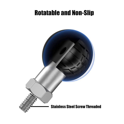 Dope 1 Inch Ball Mount Adapter With M6 Threaded Post Ball Head For RAM Mounts B Size Bike with stainless steel and TPU