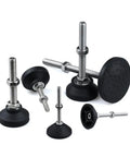 Heavy Duty Adjustable Leveling Feet With Swivel Base And Rubber Bottom For Wobbly Furniture Workbench And Machinery M8 M10 M12 Thread stabilizer pads.