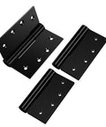 Beefy Three Millimeter Thick Self Closing Heavy Duty Stainless Steel Door Hinges Pack Of 3 Black 4 Inch Commercial Grade Spring Hinge