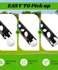Long Handle 33 Inch Golf Ball Retriever Grabber Durable Plastic Ball Picker Upper Tube Holds Up To 21 Golf Balls in Action