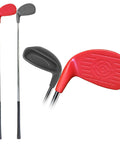 Oversized Plastic Head Golf Set For Backyard Play With 2 Steel Shaft Chipping Clubs 36 Inch Length Durable Foam Ball Hitters Red Gray