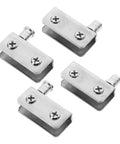 Stainless Steel Glass Door Hinges 4 Pack, Pro Grade Pivot Hinges For 5-7mm Glass, No Drilling Required, Ideal For Home And Bathroom Shower Enclosures