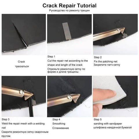 DIY Plastic Welder Repair Kit With 80W Iron, 90 Rods, Crack Repair Tutorial Step-by-Step Instructions
