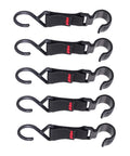Five Piece Large Outdoor Camping Hook Set, S Shaped Movable Strap Hooks for Quick Hanging, Camping Storage Organizer.