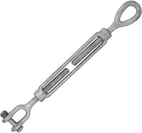 Medium Duty Cable Kit For Baseball And Softball Batting Cages With Three Eighths Inch Eye And Jaw Turnbuckles shown in detail