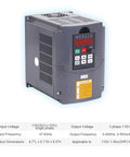 CNC Spindle Motor Kit 110V 1.5KW ER16 High Speed Spindle 0 To 24000 RPM With VFD Ready Drive showing control panel and dimensions.