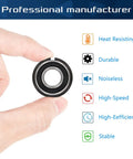 Person holding a deep groove wheel hub ball bearing set with double seal and snap ring, highlighting its features.