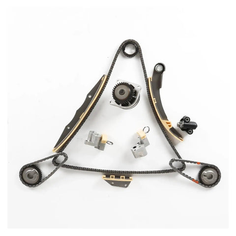Premium Timing Chain Kit With Water Pump For 4.0L Nissan Frontier Xterra Pathfinder And Suzuki Equator Models 2005-2010 Durable Setup To Save Cash On Repairs, chain and guides laid out