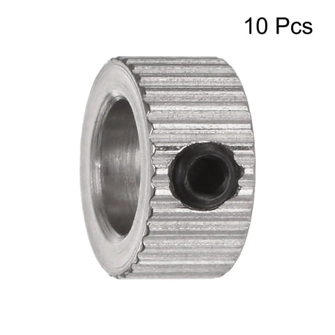Set Screw Shaft Collars 6.05mm Bore, 10mm OD, 5mm Wide Pack Of 10 Go-To Nickel Plated Carbon Steel Wheel Stopper Collars