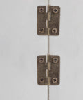 20 Pack Antique Copper Mini Hinges With Screws 1 Inch Rounded Corner Iron Hardware displayed vertically