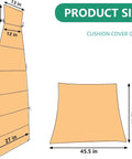 Replacement Cushion Cover For Hanging Lounge Chair And Outdoor Hammock Chair With Easy Zip And Secure Strap Outdoor Patio Cover Only In Orange For Chaise Lounge And Pillow Pad, showing size dimensions