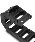 25 By 57mm R55 Bridge Type Drag Chain Cable Carrier Pro Grade For 3D Printers And CNC Routers One Meter Black PA66 Nylon Durable Wire Protection Chain With Easy Open Sections