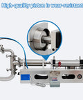 Heavy Duty Pneumatic Liquid Filling Machine With An Automatic Single Head Bottle Filler Rig showcasing wear-resistant piston detail.