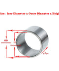 Heavy Duty Chrome Steel Sleeve Bearings And Bushings 45 Millimeter Inner 52 Millimeter Outer Built Like A Tank For Smooth Textile Construction And Packaging Operations showing size indicators.