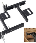 Heavy Duty Adjustable Headboard Brackets For Bed Frame With Complete Hardware Set Black Metal Extension Connector Kit.