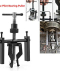 3 Jaw Gear Puller Kit For Cars And SUVs, Heavy Duty Bearing Puller and Bearing Extractor, installed on a wheel hub