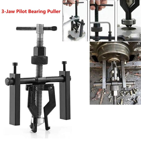 3 Jaw Gear Puller Kit For Cars And SUVs, Heavy Duty Bearing Puller and Bearing Extractor, installed on a wheel hub