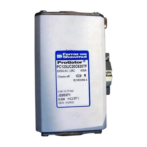 Beefy High Voltage Fuse For Semiconductor Circuits Offering 2000 Volt 500 Amp Thermal Breaker Switch And Rock Solid Electrical Surge Protection For Pro Builds And Daily Drivers, showing a 2000V 630A fuse with label.