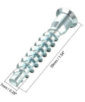 60 Piece Confirmat Screws Set, 7mm Diameter Hex Socket Countersunk Wood Panel Screws, 39mm length detail