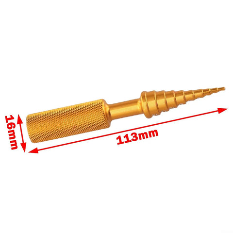 Badass 2 To 14 Millimeters Bearing Puller Tool Set For Model Cars And Rc Boats Made From Premium Aluminum Alloy Remover Kit For Fast Swaps Without Damage Looking Dope With Gold Black Finish Good For Weekend Repairs And Serious Hobbies Anywhere, 113mm gold aluminum bearing puller with 16mm handle