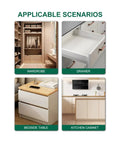 Heavy Duty Full Extension Cabinet Drawer Slides Undermount Style With Ball Bearings in wardrobe, drawer, bedside table, kitchen cabinet.