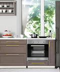 Modern kitchen with Gold Cabinet Handles Set 25 Pack 10 Inch Hole Center Stainless Steel Drawer Pulls For Cabinets Kitchen Hardware.