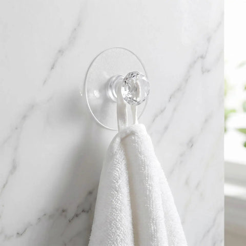 4 Pack Self Adhesive Cabinet Drawer Knob Set Clear Acrylic Crystal Handles No Drilling Easy Install on marble wall