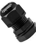 12 Pack Nylon Cable Glands 1/2 Inch NPT Black Strain Relief Connectors For 6-12mm Cables IP68 Waterproof Junction Box Wire Protectors