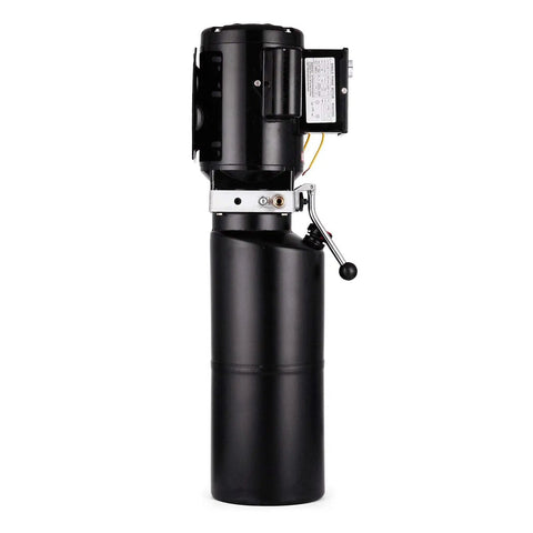Heavy Duty 220V Hydraulic Pump With 10L Steel Oil Tank And 2950 PSI Max Pressure For Auto Repair Shops side view of hydraulic motor and tank