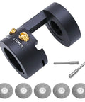Aluminum TIG Tungsten Electrode Sharpener With Cut Off Slot, Multi Angle Offsets, Five Diamond Wheels, CNC Mandrel Tool