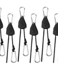 15 Ft Ratchet Strap Set With Paracord Tie Downs, 6 Pack For Tarps Tents And Canopies, Retractable Rope Tighteners
