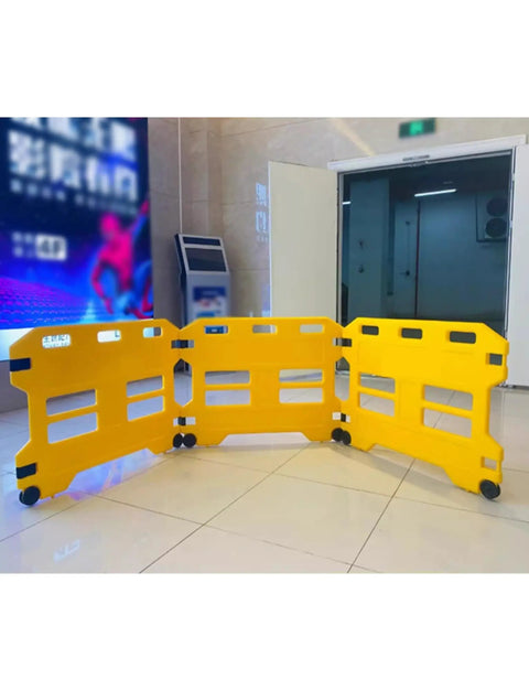 Rock Solid Safety Barricade Folding Security Gate Featuring High Visibility Temporary Pedestrian Fence Made For Crowd Control And Restricted Zones Using Heavy Duty Polyethylene For Zero Fuss Setup