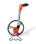 Pro Grade One Point Two Five Inch Measuring Wheel With Five Digital Counter And Collapsible Aluminum Handle for precise outdoor layouts.