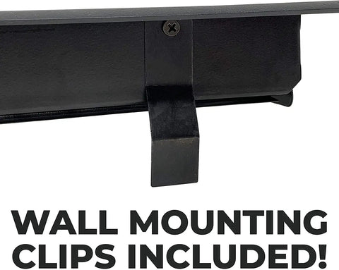 Wall mounting clips of Dope Cast Aluminum Contemporary Black Vent Cover 4x14 For Floor Or Wall Registers With Adjustable Dampers, Durable Finish