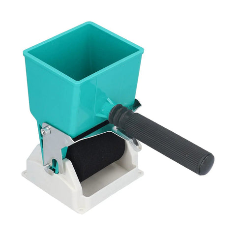 Portable Adhesive Roller Drum For Woodworking Projects Delivers Slick Glide Of Liquid Glue Over Pvc And Latex Veneer preventing zero drip nonsense. Handheld design with foam roller.