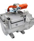 Direct Bolt On Electric AC Compressor Replacement For Tesla Model S ES34C showing detailed motor design and connection.