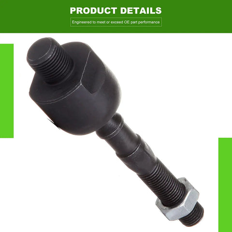Front Suspension Kit With Inner And Outer Tie Rod Ends For Honda Accord 2003 2007 2.4L And Acura TSX 2004 2008 Includes Front Outer Tie Rod End Passenger Side, Front Outer Tie Rod End Left, And Front Inner Tie Rod Ends. black tie rod end with threaded shaft and lock nut