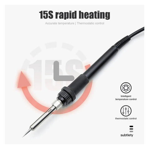 15S rapid heating feature of the 2 In 1 Digital Soldering Station With Hot Air Gun For SMD BGA Rework Desoldering And Welding Repair Tools Pro Grade 760W Kit6.