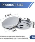Four Pcs Car Wheel Center Caps 60mm Outer Diameter 56mm Inner Diameter Universal Fit For SUV Sedan Truck ABS Snap In Hub Caps